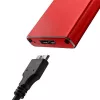 Obudowa SSD QOLTEC 51831 USB 3.0 dla dysków M.2 SATA do 2 TB, czerwona, obsługa długości 30 mm, do 4 dysków
