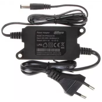 Zasilacz DAHUA PFM321D, wewnętrzny 12 V, wejście 100–240 V 50/60 Hz, czarny, 84×41×26 mm