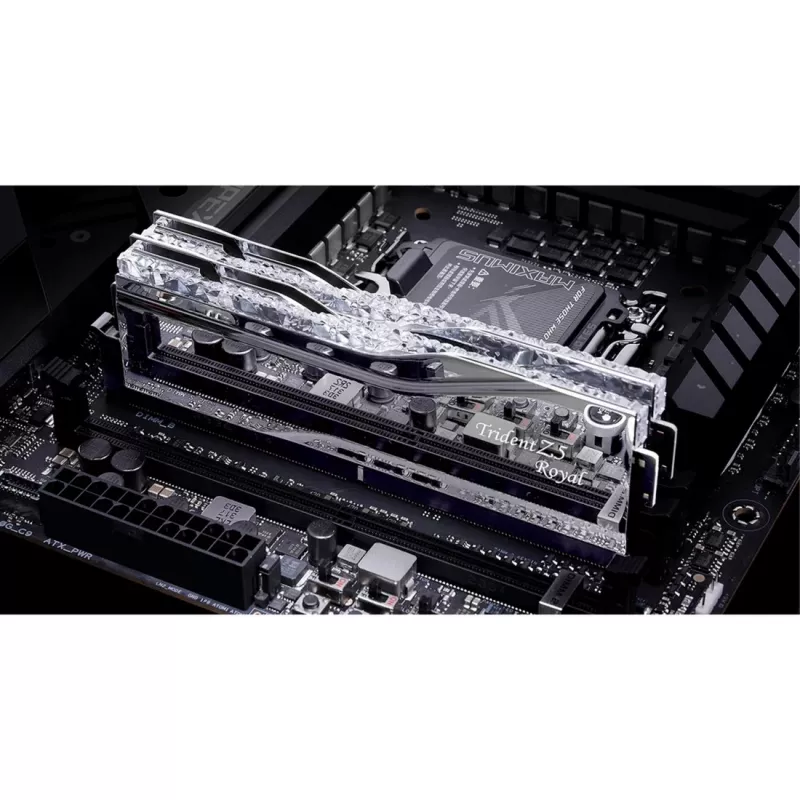 DIMM 32 GB DDR5-6000, Arbeitsspeicher silber, F5-6000J2836G16GX2-TR5S, Trident Z5 Royal RGB Silver, INTEL XMP
