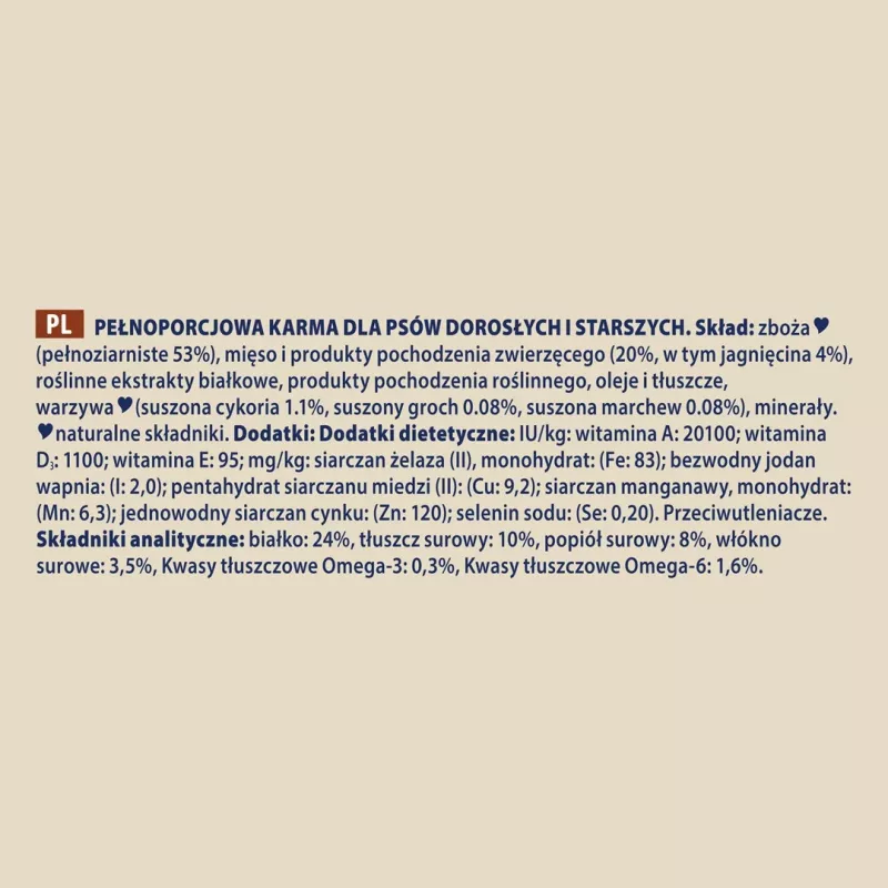 Sucha karma dla psa Purina Nestlé Dog Chow Mature Senior z jagnięciną, 14 kg, 24% białka, 10% tłuszczu