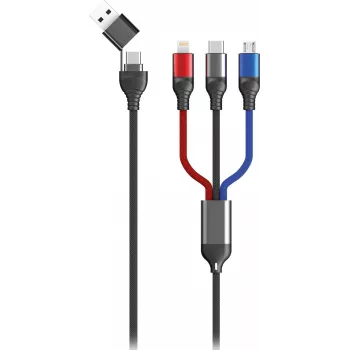 Kabel USB 2GO 797361 1,2 m USB A/USB C USB C/Micro-USB B/Lightning