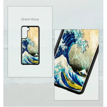 Etui na telefon iKins dla Samsung Galaxy S21+ — ochronna tylna obudowa 'wielka fala'