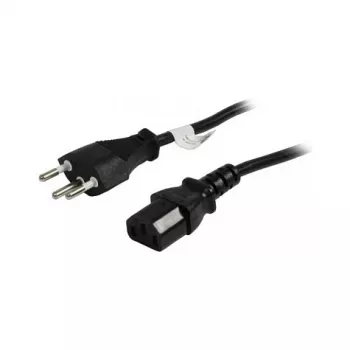 Synergy21 Netzkabel 230V Schweiz(Stecker)J12/Kaltgeräte IEC-C13(Buchse), 2m, Black,