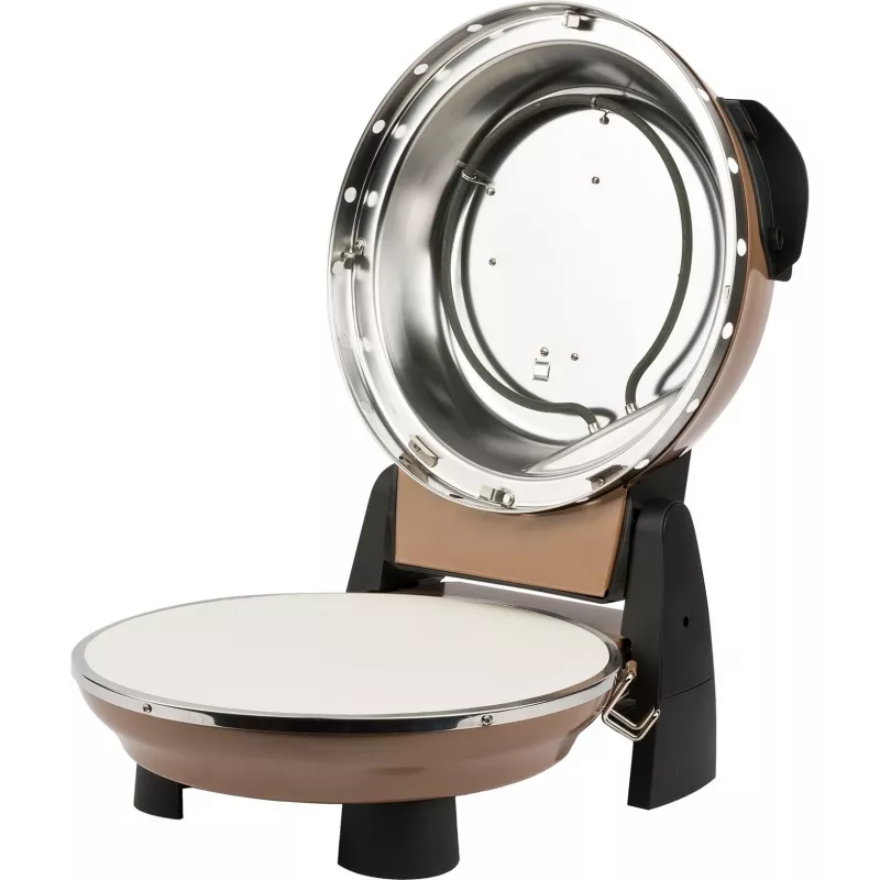Piec do pizzy Napoletana (miedziany, 1 200 W, do pizzy o śr. 31 cm, 2 kamienie)
