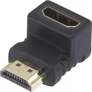 SpeaKa Professional Adapter HDMI [1x wtyk HDMI - 1x gniazdo HDMI] Kątowy 90° w górę Pozłacane styki wtyków SpeaKa Professional (SP-7870132)