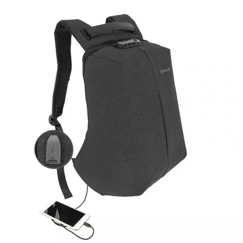 Plecak Tellur Notebook 15.6 Antitheft z portem USB, czarny