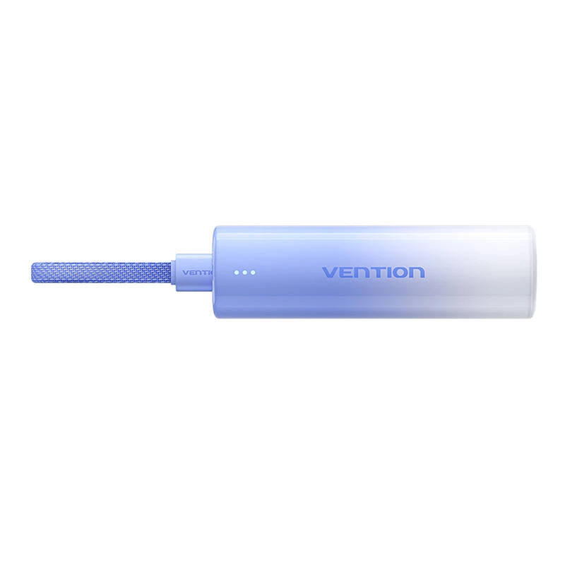 Przenośny powerbank Vention FHWL0 5000 mAh, niebieski, 1x USB Type-C, wskaźniki LED