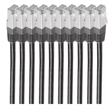 shiverpeaks BS75711-H0.5S-SET10 Kabel sieciowy Czarny 0,5 m Cat6 S/FTP (S-STP) (BS75711-H0.5S-SET10)