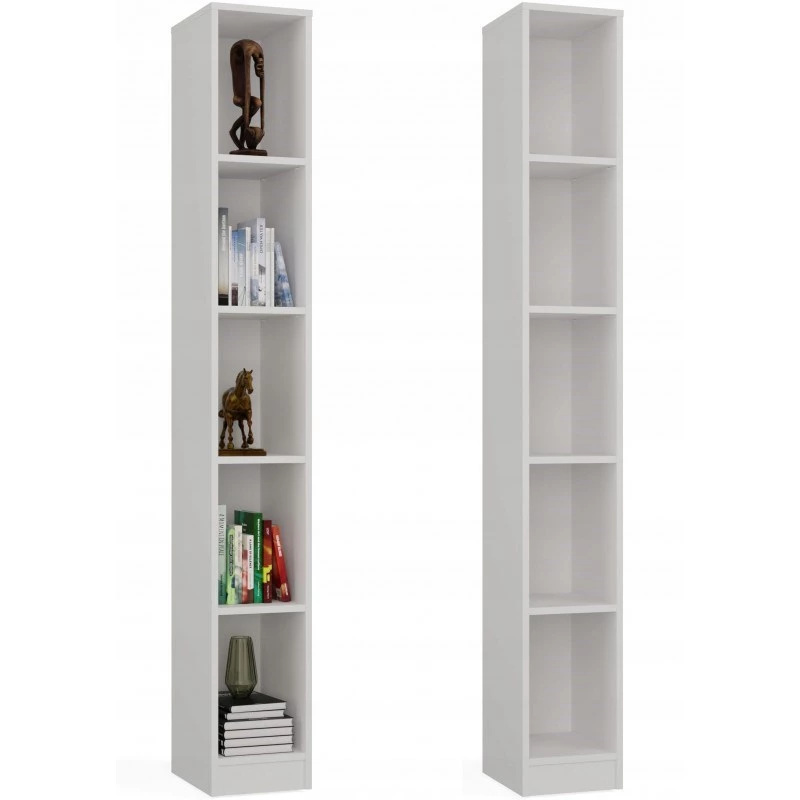 top e shop regał REGAŁ R25 25 cm biały — jednosekcyjny regał na książki