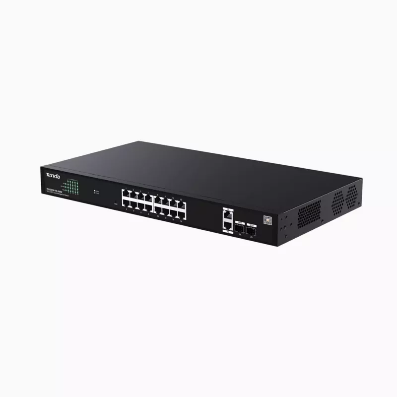 Switch TENDA TEG2220P-16-250W — Gigabit Websmart L2 Cloud PoE+ 16×1Gb/s, 230W
