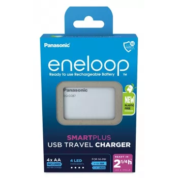 Ładowarka USB PANASONIC Eneloop Smartplus BQ-CC87 + 4x AA 2000 mAh (K-KJ87MCD40USB)