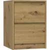 Topeshop K2 ARTISAN nightstand/Stolik nocny 2 szuflada(s) dąb