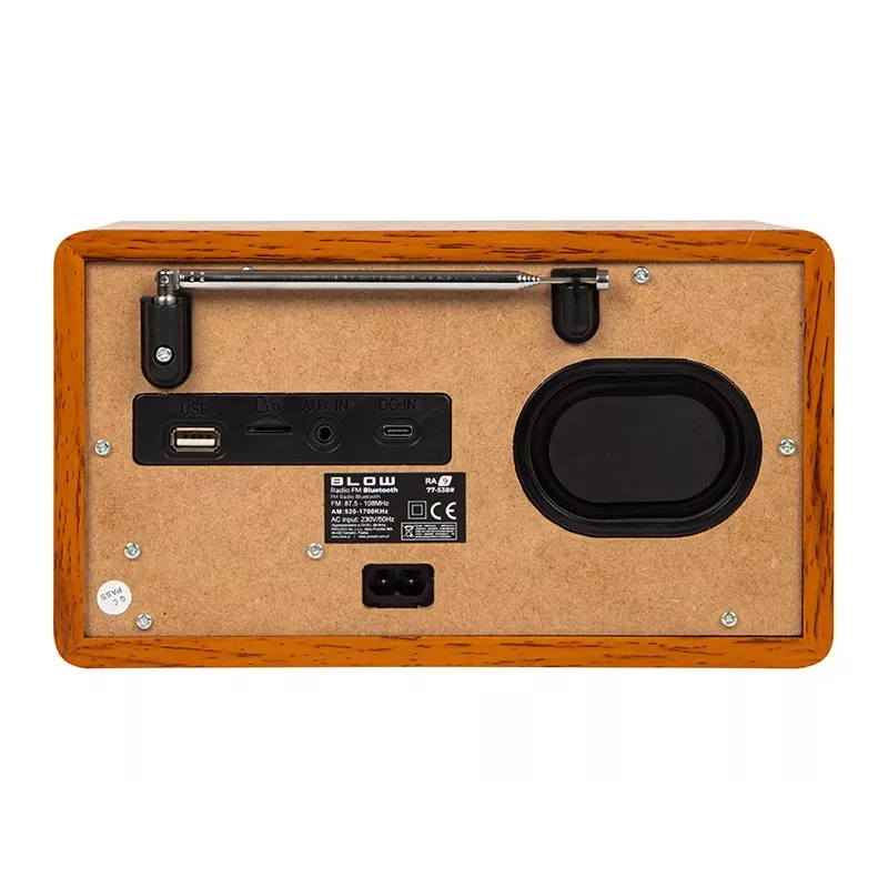 Przenośne radio analogowe AM/FM BLOW RA9 V.2 — odbiór AM i FM, zasilanie bateryjne, strojenie analogowe