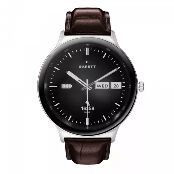 Smartwatch Garett Quantum — srebrny ze stali nierdzewnej