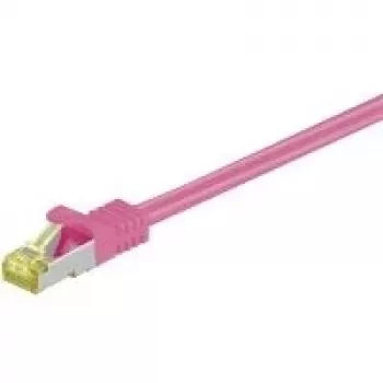 Kabel sieciowy Goobay RJ-45 CAT7 1.5m magenta S/FTP