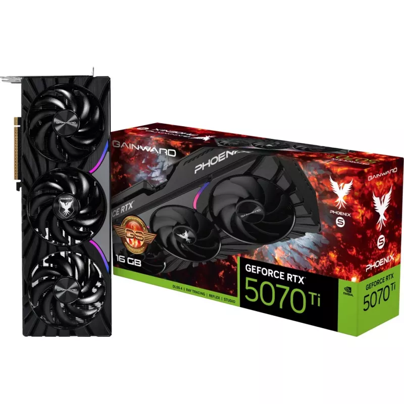 Karta graficzna GAINWARD GeForce RTX 5070 Ti Phoenix-S GS, 16 GB GDDR7, PCIe 5.0, 256-bit, 2295 MHz