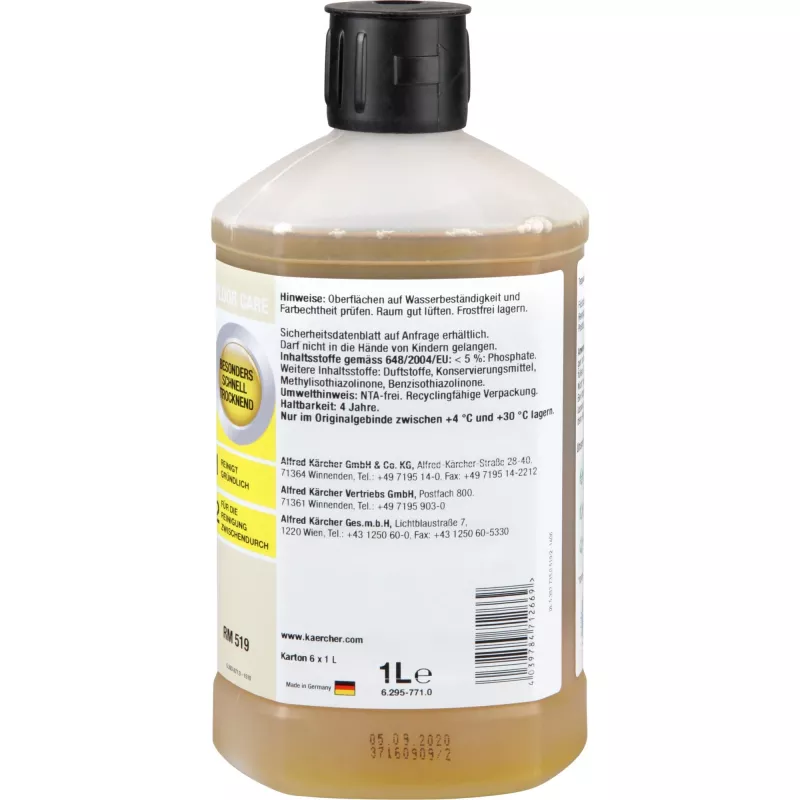 Kärcher RM519 Fast Dry Liquid Carpet Cleaner uniwersalny środek czyszczący 1000 ml