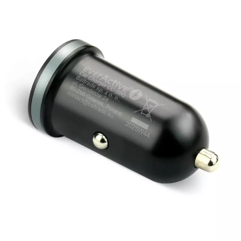 Ładowarka samochodowa everActive CC-30Q QC3.0 35W — 1x USB-A, 1x USB-C, szybkie ładowanie