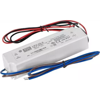 Zasilacz Mean Well 30 W 5 V IP67 wodoodporny przemysłowy wyjście DC