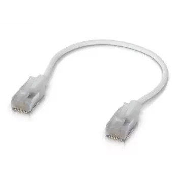 Przewód krosowy sieciowy UBIQUITI UACC-Cable-Patch-EL-C6A 0,15 m Cat6a RJ-45 półprzezroczysty biały