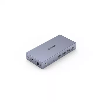Przełącznik KVM Unitek V307A USB HDMI 2-portowy 4K Ultra HD 3840x2160@60Hz HDCP 2.2, obudowa metalowa, szary