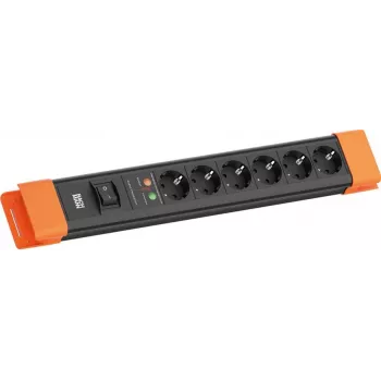 Listwa zasilająca Bachmann CONNECTUS 6×CEE7/3, 1×SPD, 1×przełącznik, kabel 2,0 m