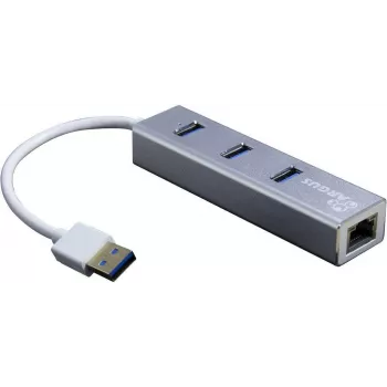 Inter-Tech Argus IT-310-S - USB 3.2 Gen 1 (3.1 Gen 1) Type-A - RJ-45 - USB 3.2 Gen 1 (3.1 Gen 1) Type-A - Szary - Aluminium - LAN - USB - Gigabit Ethernet (88885471)