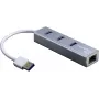 Inter-Tech Argus IT-310-S - USB 3.2 Gen 1 (3.1 Gen 1) Type-A - RJ-45 - USB 3.2 Gen 1 (3.1 Gen 1) Type-A - Szary - Aluminium - LAN - USB - Gigabit Ethernet (88885471)