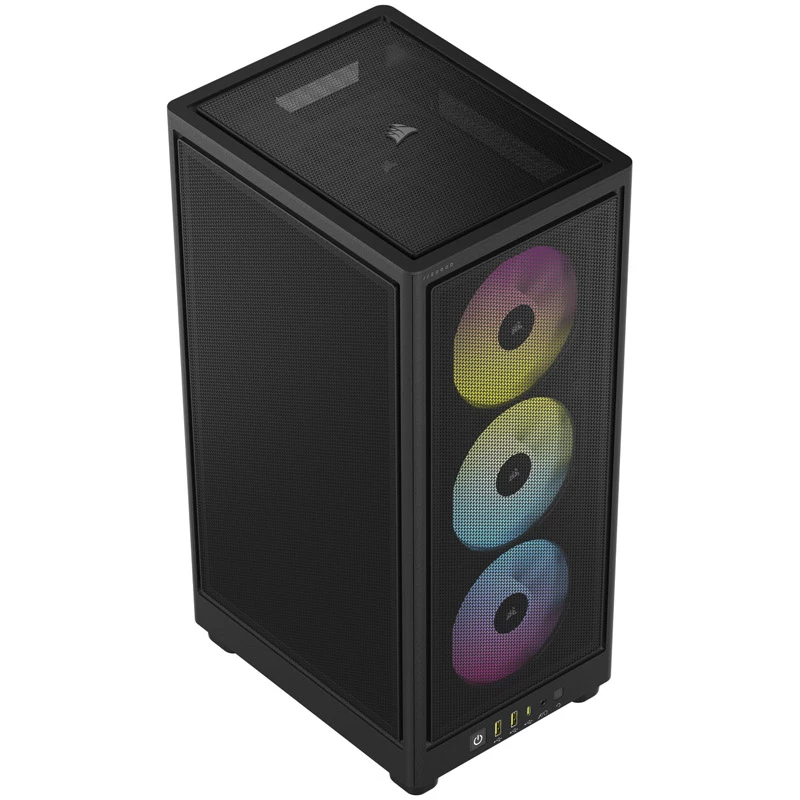 Corsair RGB AIRFLOW obudowa PC 2000D czarna Mini-ITX zasilacz w zestawie nie SFX