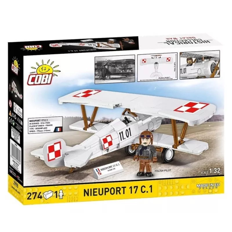 Cobi Zestaw klocków Nieuport 17 C.1 274 elementy model do składania