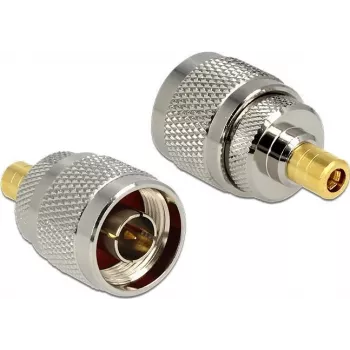 Adapater złączy DELOCK 88869 — SMB na SMB, styki niklowane, srebrny