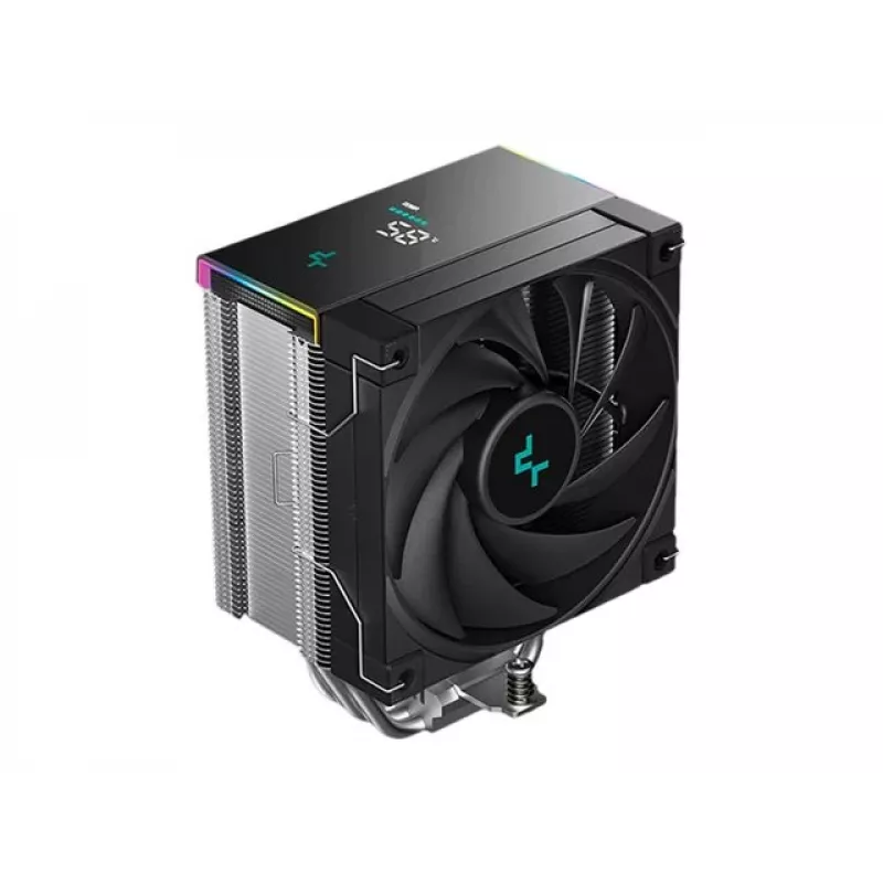Chłodzenie powietrzne DeepCool AK500S Digital SE — wentylator 120 mm, obsługa gniazd LGA1700/AM5/AM4 oraz Intel LGA115x/1200, czarne