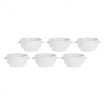 Zestaw misek do zupy LA PORCELLANA BIANCA P001500916 — 6 sztuk, biały, średnica 12,5 cm