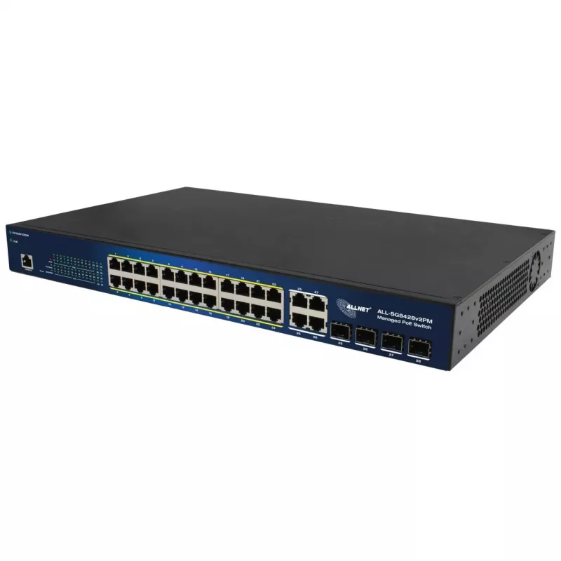 Przełącznik zarządzalny ALLNET ALL-SG8428V2PM 24 porty Gigabit Ethernet PoE