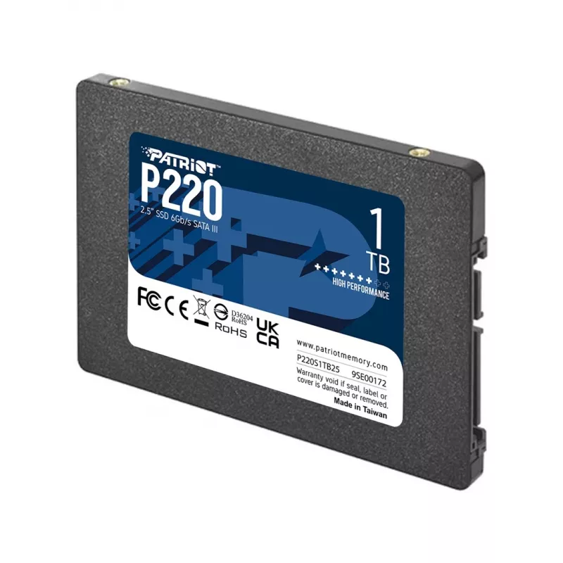 Dysk SSD 2,5 cala SATA III PATRIOT P220 1 TB — 550/500 MB/s, 50 tys. IOPS, 7 mm