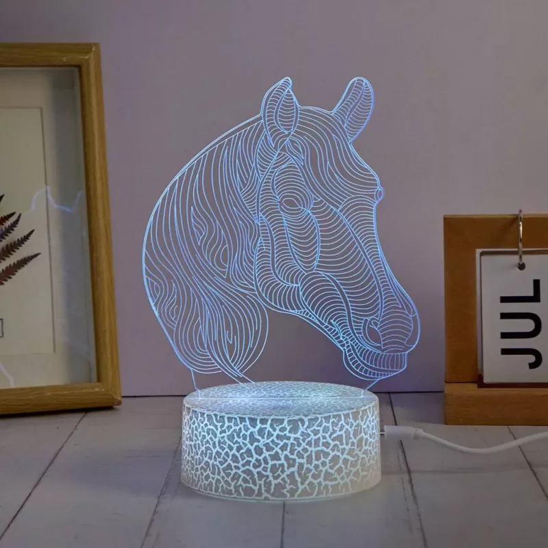 Manta SNL116RGB RGB Lampa dekoracyjna LED 3D z motywem koni