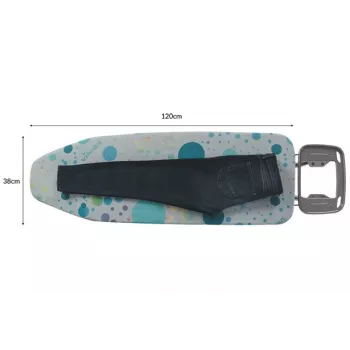 Deska do prasowania pełnowymiarowa Vileda — pełnowymiarowa nogi ze stali nierdzewnej powierzchnia 1200×380 mm wysokość 75–96 cm składana uchwyt na żelazko