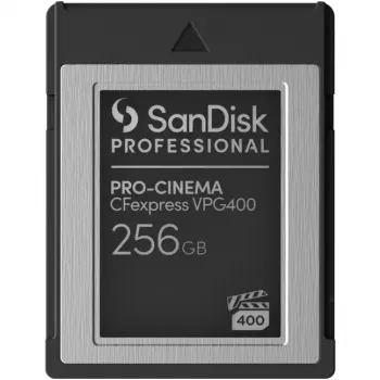 Karta SANDISK Professional PRO-CINEMA 256GB CFexpress VPG400 Typ B do 1700MB/s odczyt, 1400MB/s zapis