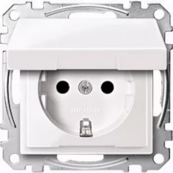 Gniazdo wtykowe CEE 7/3 Merten MEG2310-0325 Białe 250V 16A