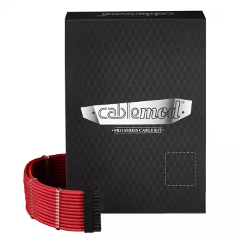 Zestaw kabli zasilających CableMod PRO Series ModMesh C-Series do Cooler Master RMi/RMx (czerwony)