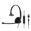 Zestaw słuchawkowy EPOS IMPACT 100 MS Mono USB-C+A przewodowy lekki 51g
