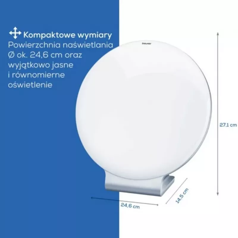 Lampa do terapii światłem Beurer TL 50 60815 10000 luksów – symulator światła dziennego do sezonowej terapii światłem