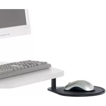 Półka akcesoryjna do wózka multimedialnego ERGOTRON 687BK — czarna, stalowo-kompozytowa, 203,2×229 mm, 907 g