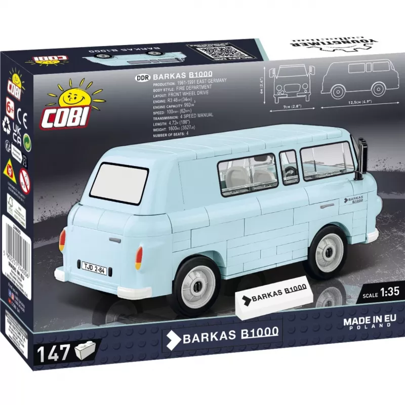 Zabawka konstrukcyjna Cobi Barkas B1000 24600 model w skali 1:35, szczegółowe klocki