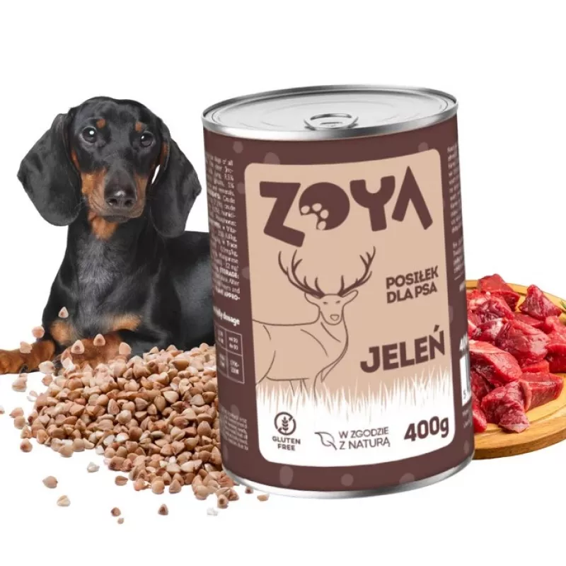 ZOYA Jeleń - mokra karma dla psa - 400g