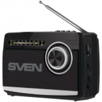 Głośnik SVEN SRP-155, czarny (3W, Bluetooth, FM/AM/SW, USB, microSD, latarka, bateria)