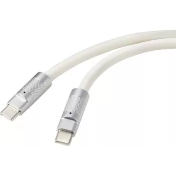 Kabel Renkforce USB-C® USB 2.0, wtyk USB-C®, wtyk USB-C®, 1,00 m, biały RF-6056876 (RF-6056876)