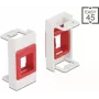 Uchwyt Keystone DeLOCK Easy 45 Moduł 22.5 x 45 mm biały czerwony