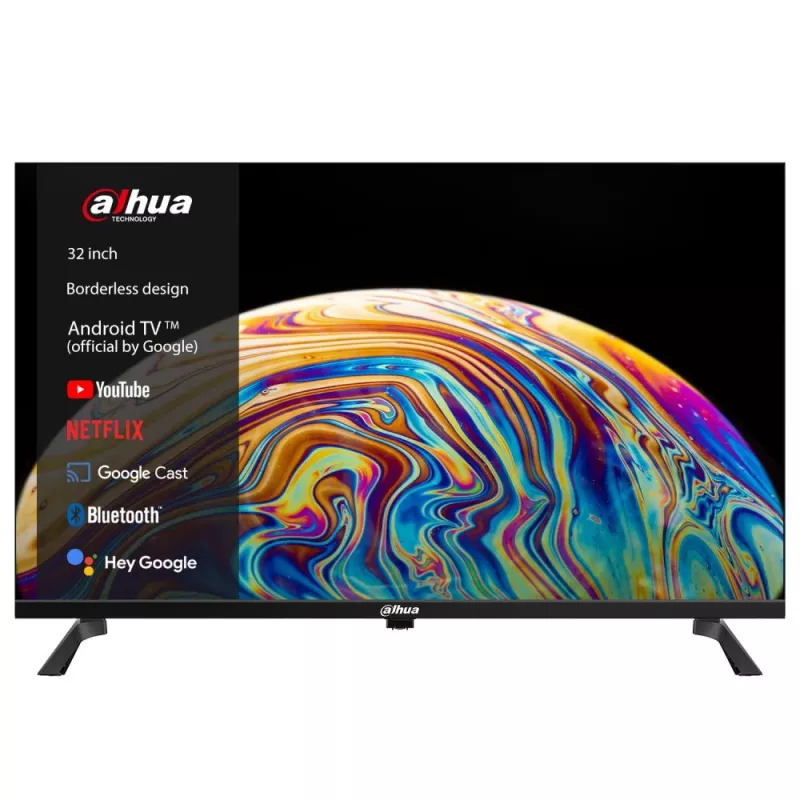 TV DAHUA DHI-LTV32-SD100 31.5 cala HD LED Smart TV 1366×768, Android 11, Wi‑Fi, 2×HDMI, VESA 200×200