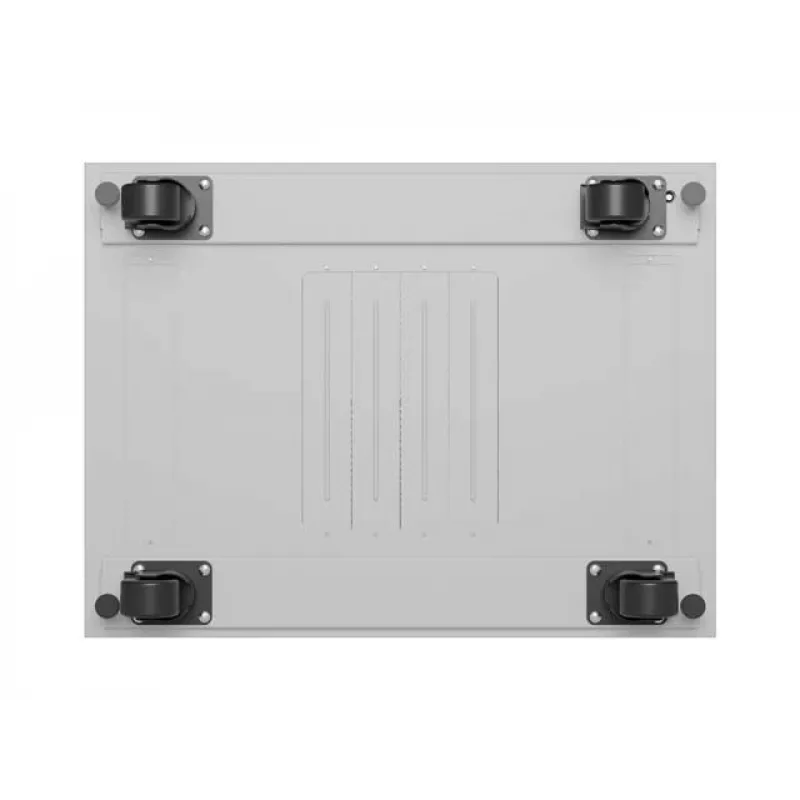 19-calowa szafa stojąca LANBERG 32U 600×800 mm szara z drzwiami szklanymi i LCD (płaski Pack)